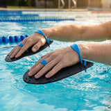 Swimming hand paddles with ergonomic design for swim training