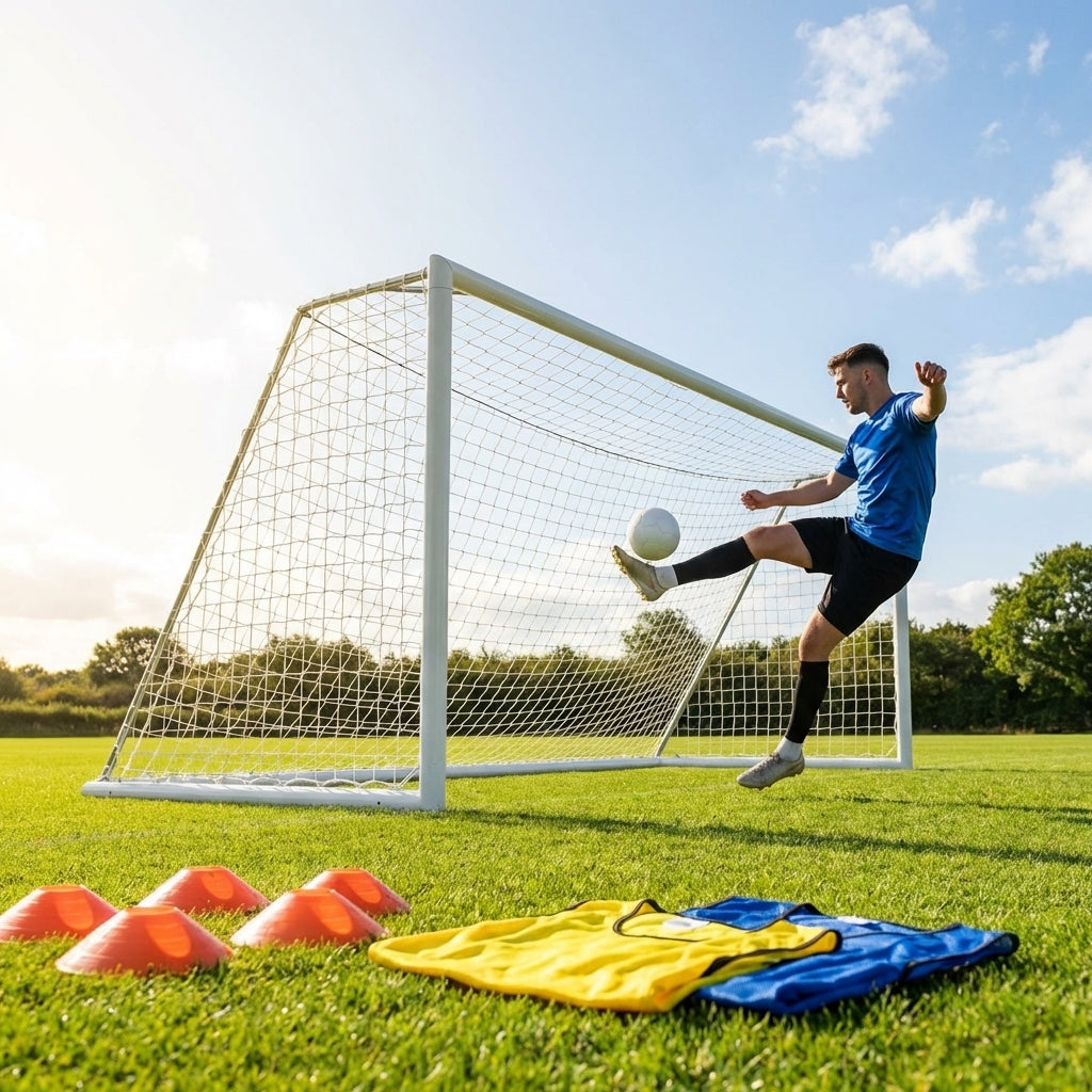 Freestanding Football Goal – 12ft x 6ft – Aluminium – Youth Matches