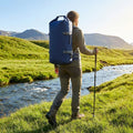 Waterproof dry bag rucksack, 10L capacity in orange, ideal for outdoor sports