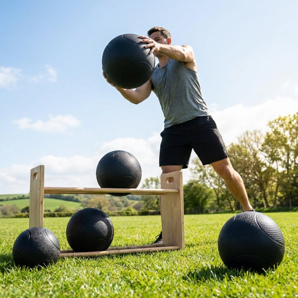 Medicine Balls of varying weights for gym and home fitness