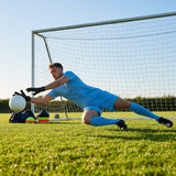 Men's Goalkeeper Kit in vibrant colours, including top, shorts, and socks.