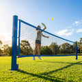 Pickleball post and net set for outdoor use