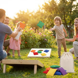 Colourful bean bags for educational and recreational use