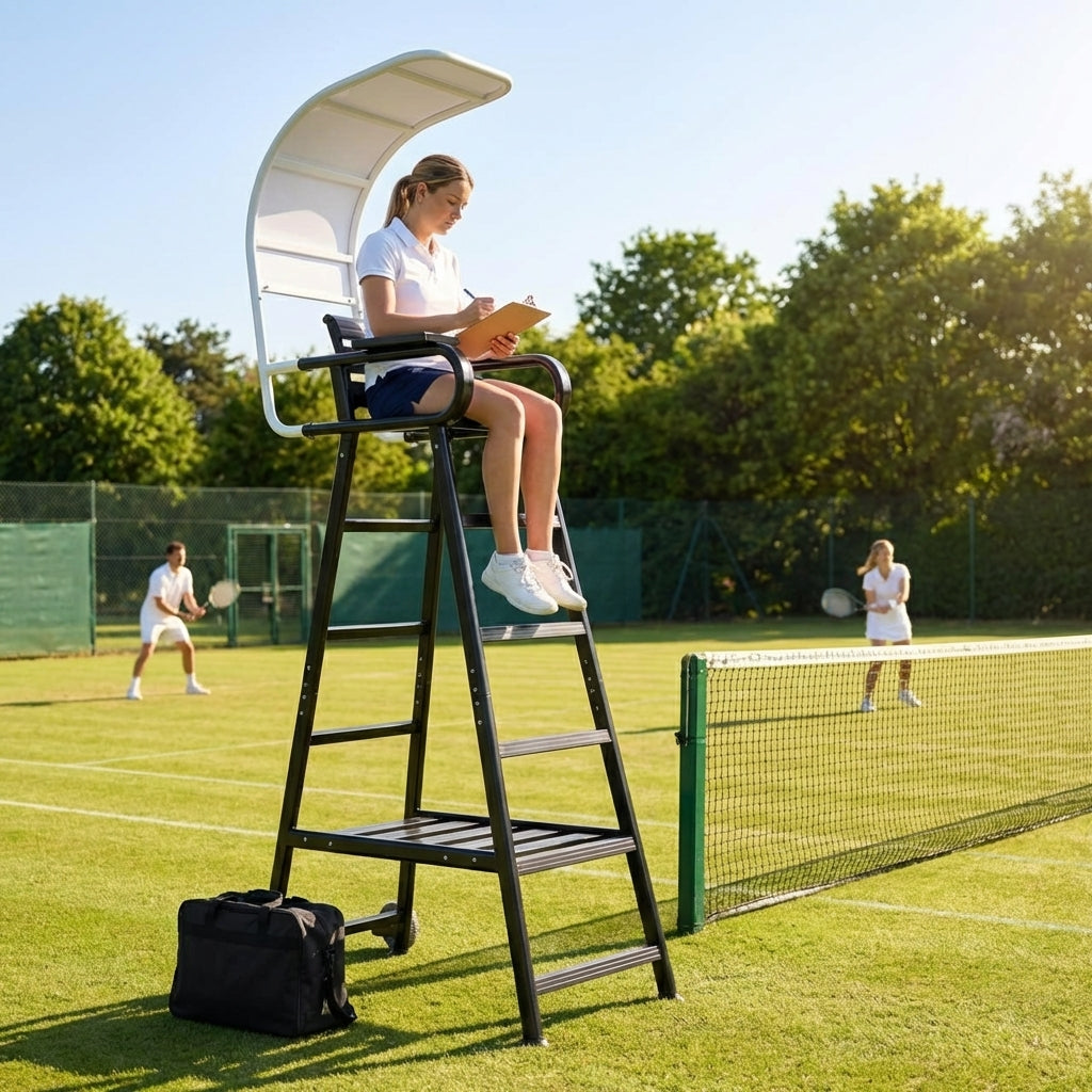 Aluminium Tennis Umpire Chair in Green, Blue, or Black