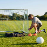Multi-colour football goal nets for full-size goals