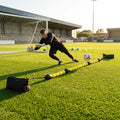 Goalkeeper training rope with floats, ideal for reflex improvement