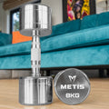 Chrome dumbbells with ergonomic design for gym and home use