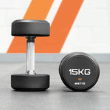Urethane dumbbells with steel core, ideal for gyms