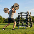 Rubber Barbell Weights with cast iron core for gym and home use