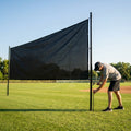 High-quality baseball outfield screen in black or green