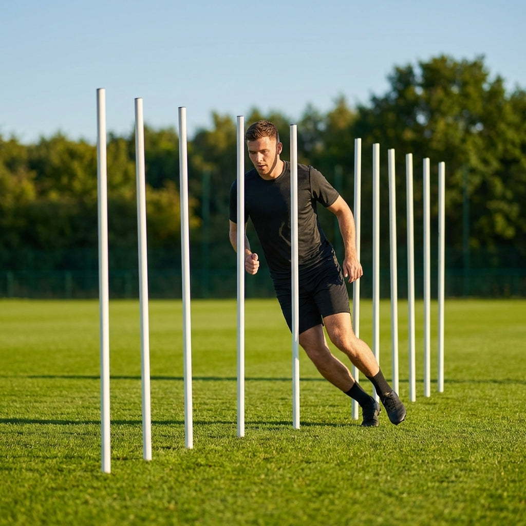 Slalom training poles in vibrant colours for agility training