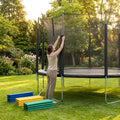 Replacement trampoline pole pads with cushioned protection for outdoor use