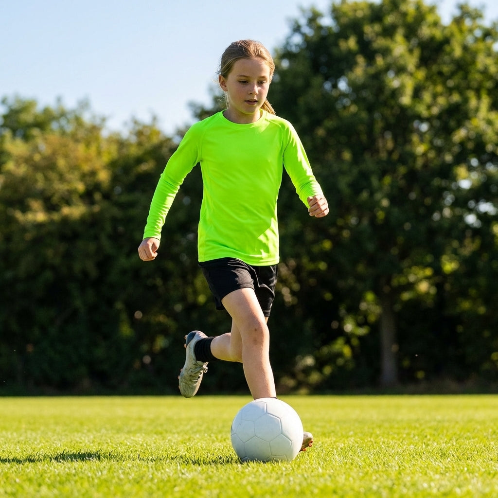 Junior girls' base layer long sleeve top in various colours