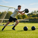 Weighted football in black and white, perfect for goalkeeper training