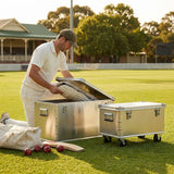 Aluminium storage boxes in various sizes for professional use