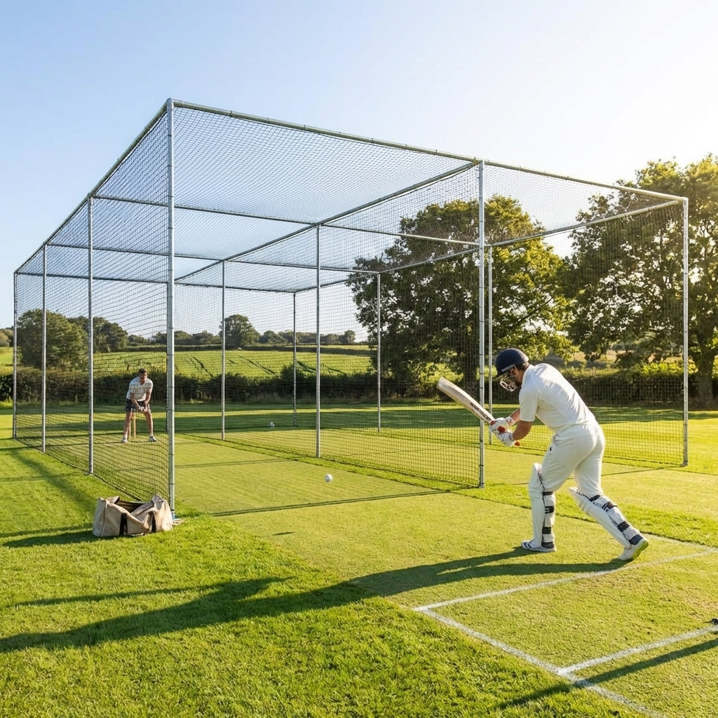 Steel Cricket Cage – Custom Sizes – Galvanised Steel – Club & School Use