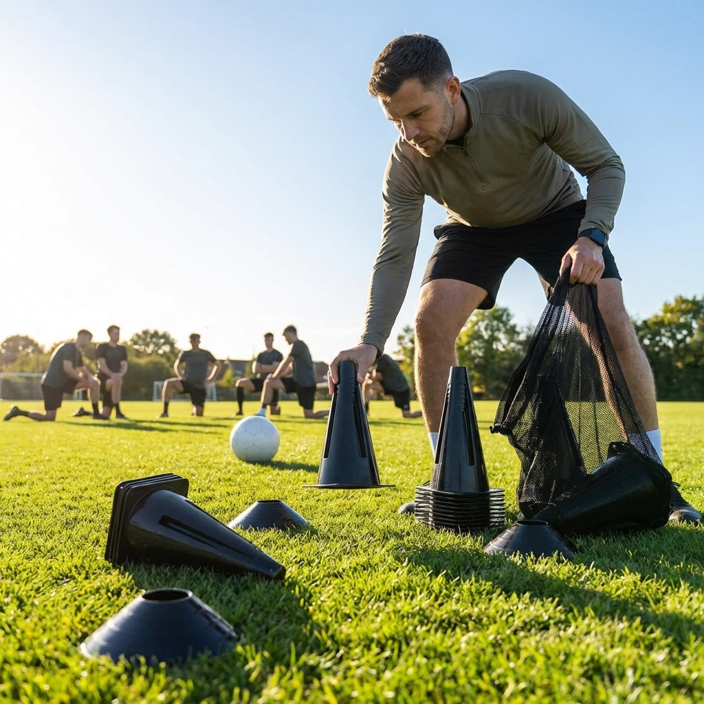 Training cones for sports and agility, durable plastic