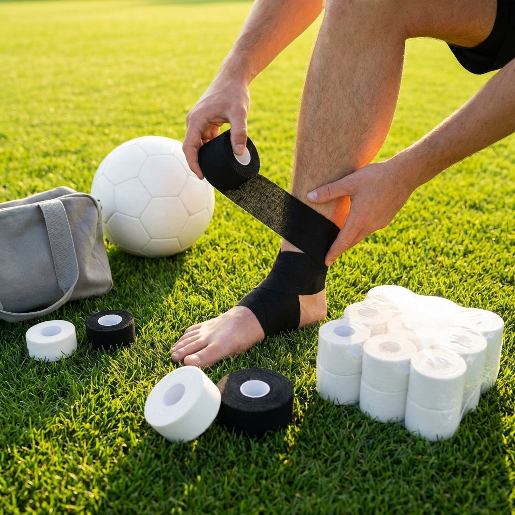 Zinc Oxide Sports Tape – Multiple Sizes/Colours – Cotton with Strong Adhesive – Athletic Support