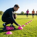 Mini flat disc markers in assorted colours for indoor and outdoor training