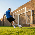 Aluminium football goal with folding mechanism