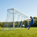 Football goal nets 24 x 8 ft, durable HDPE for clubs and schools