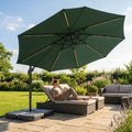 Cantilever garden parasol with 3m UV30+ canopy and steel frame