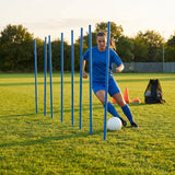Slalom training poles in vibrant colours for sports practice