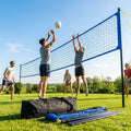 Portable volleyball set with aluminium posts for beach and regulation play