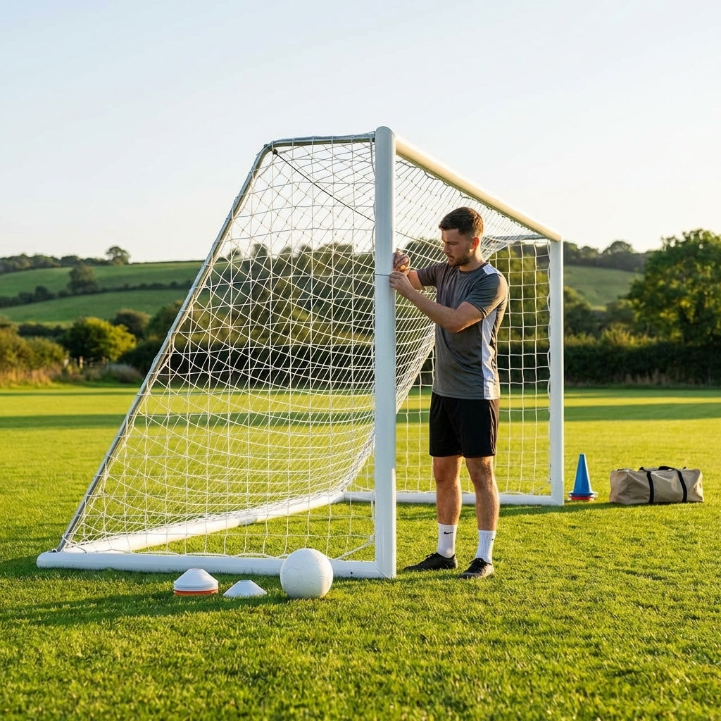 Replacement football goal nets for Alu110 goals, various sizes in white