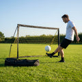 Beach football goal with fluorescent net and aluminium frame