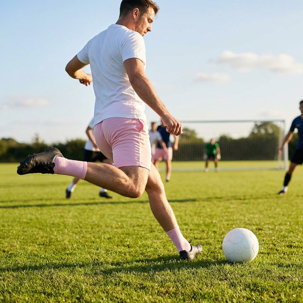 Men's football shorts in various colours, breathable polyester sportswear