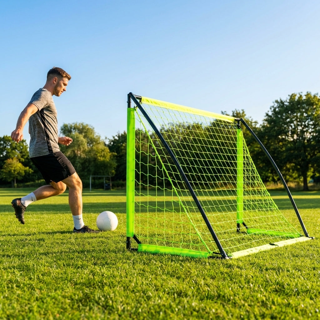 Aluminium Folding Football Goal in various sizes and colours, ideal for training and matches