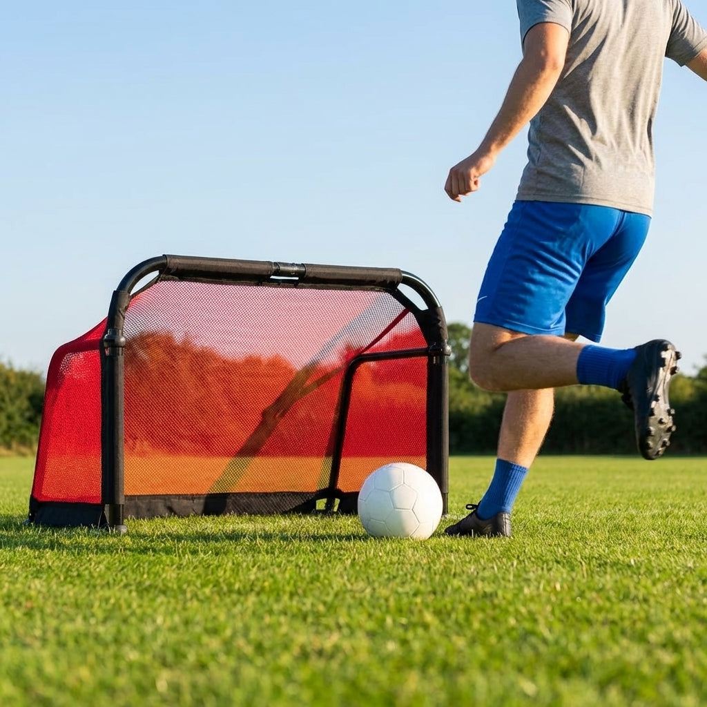 Aluminium Folding Football Goal in various sizes and colours, ideal for training and matches
