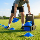 Colourful training marker cones for sports fields