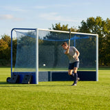 Aluminium hockey goal with reinforced frame for professional use