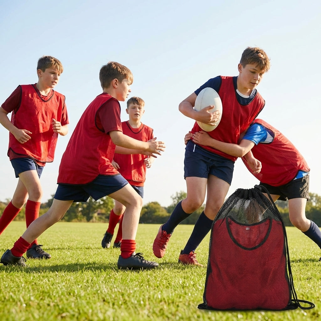 Rugby Training Bibs in Various Colours and Lightweight Mesh
