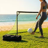 Beach football goal with fluorescent net and aluminium frame