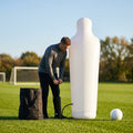Inflatable football mannequins available in multiple sizes for training use