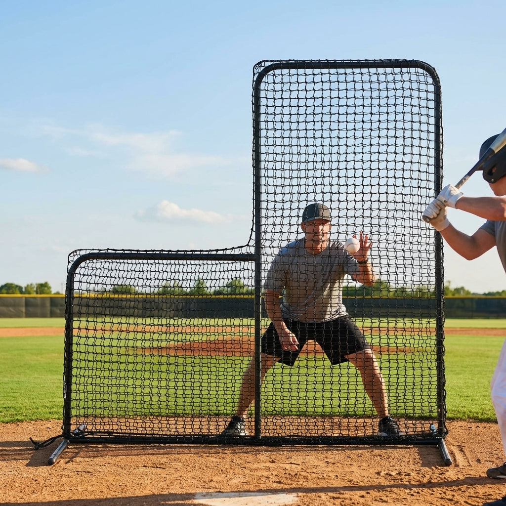 Baseball L-Screen Replacement Net in various sizes and HDPE material