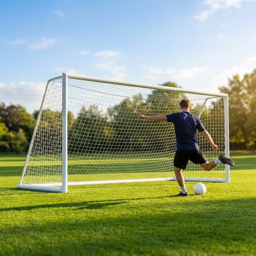 16 x 7ft Aluminium Freestanding Football Goal for Youth Matches