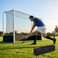 Pop up hockey goals with durable steel frame for indoor and outdoor use