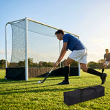 Pop up hockey goals with durable steel frame for indoor and outdoor use