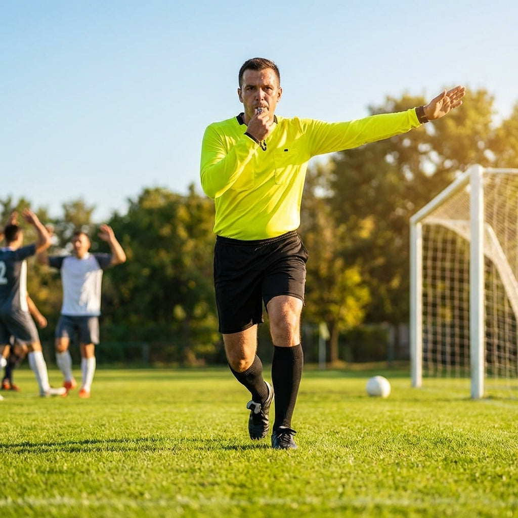 Football referee shirt with premium fabric for sports officials
