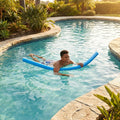 Swimming pool noodles in vibrant colours made from EVA foam
