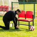 Aluminium sports bench with HDPE seats for indoor and outdoor use