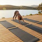 PU Yoga Mat in calming colours, 5mm thick, non-slip surface