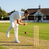 Wooden cricket stumps for competitive cricket with carry bag