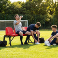 Aluminium sports bench with HDPE seats for indoor and outdoor use