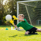 Goalkeeper gloves in various sizes and colours with EVA Foam and latex palm