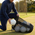 Football carry bag with 12 footballs, durable mesh